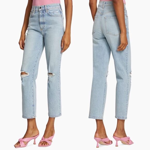 LE JEAN high‎ rise Sabine Straight Jeans Women’s Size 31 - Picture 1 of 11